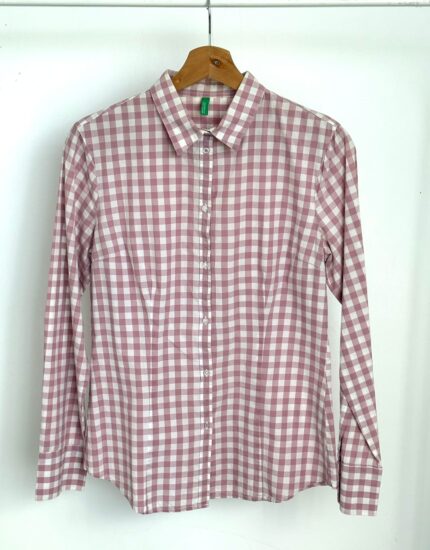 camasa roz femei carouri