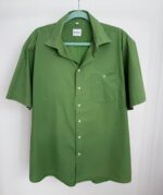 camasa verde 100% bumbac maneca scurta barbati Biaggini marimea 45