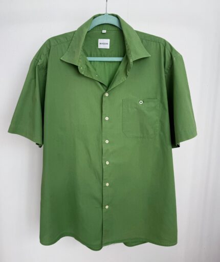 camasa verde 100% bumbac maneca scurta barbati Biaggini marimea 45